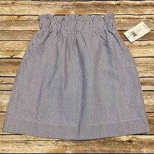 Lauren James Navy seersucker Hadley skirt XS NWT